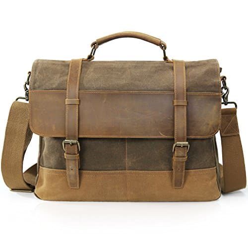 Bolsas de cuero y lona para él