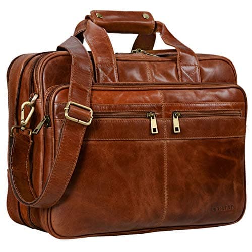 El bolso de cuero XL para profesores con una buena relación calidad-precio.