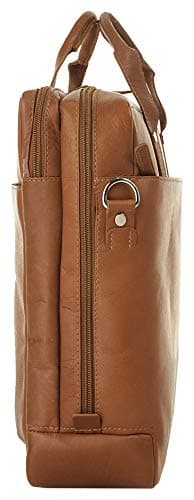 la cartera que se adjunta a su maleta de piloto de cuero de coñac de Harold.