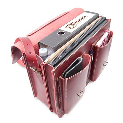 una espaciosa cartera de cuero para los maestros de escuela