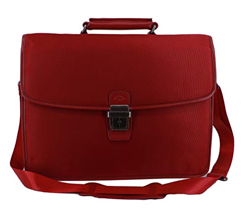 Bolsa de katana para mujeres en nylon rojo resistente con 3 fuelles.