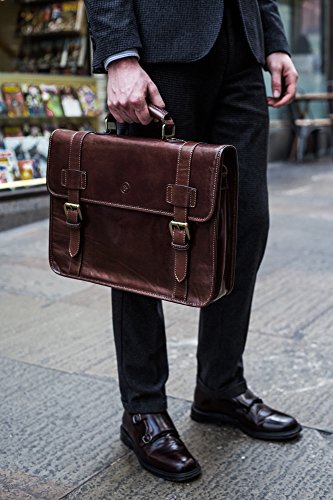 Elegante y elegante diseño este bolso de cuero de grano entero con curtido vegetal