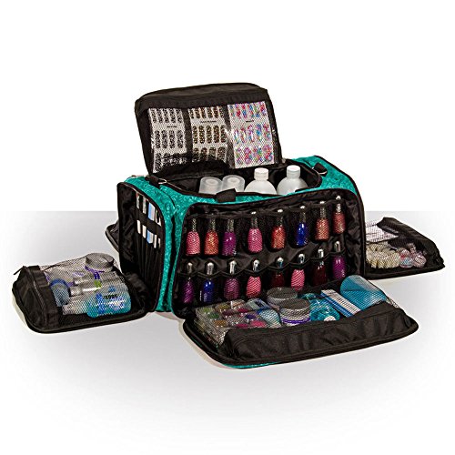 Kits de tela de maquillaje profesional bien compartimentados