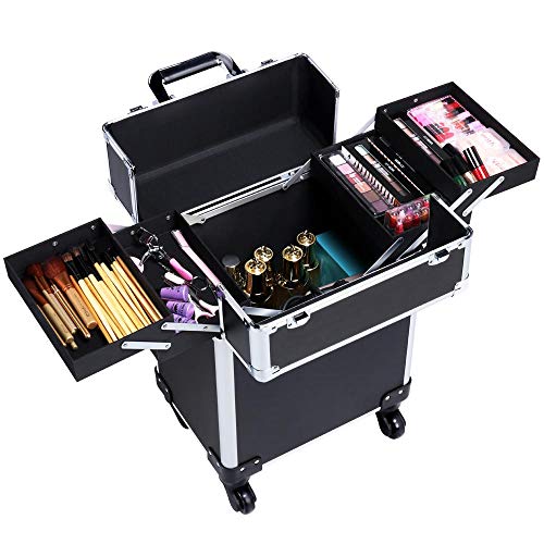 Maleta de maquillaje Yaheetech Trolley Pro