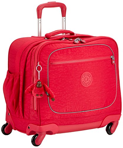 Mochila para mujeres con ruedas Kipling rojo