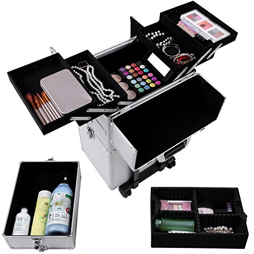 Un interior cuidado y un fácil acceso a sus cosméticos con la maleta-carro modular para profesionales de la belleza (maquilladores, esteticistas, peluqueros...).